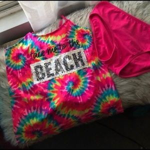 Two piece bathing suit size large from justice!